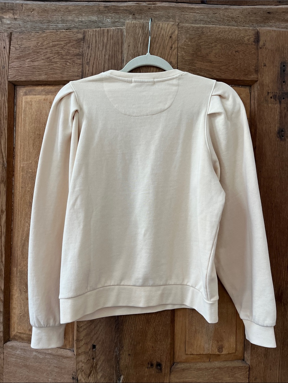 Marine Layer Puff Sleeve Crewneck Sweatshirt in Soft Cream - Picture 2 of 3